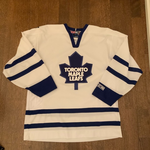 TORONTO MAPLE LEAFS NHL Vintage White Home 2000-2007 Hockey Jersey OG CCM SZ L/G - Picture 2 of 16